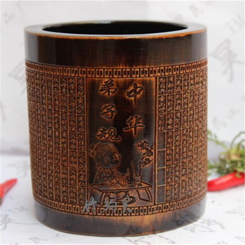 仿古竹雕刻筆筒 文房雅韻與個性禮品的完美融合